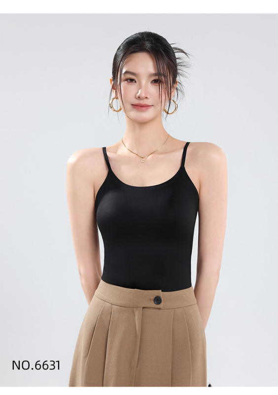 Maieu damă sling cu pernuțe pentru bust, fără fir, fără cusături, acoperire a spatelui, material nylon-spandex