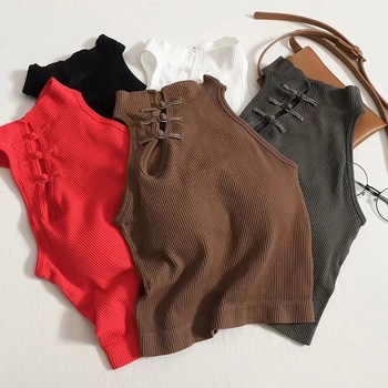 Bez rukava top inspiriran retro kineskim stilom cheongsam, najlon s elastanom, jednobojan, kratka duljina, ramena nisu skidiva.
