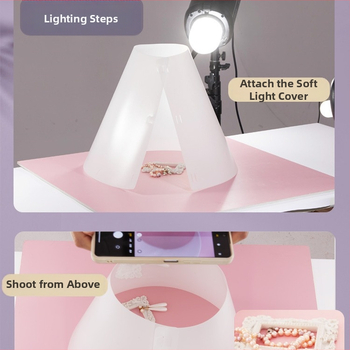 Salokāma gaismas difuzora plāksne rotaslietu fotografēšanai, PVC, 0.15 kg