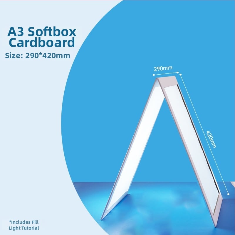 Salokāma gaismas difuzora plāksne rotaslietu fotografēšanai, PVC, 0.15 kg