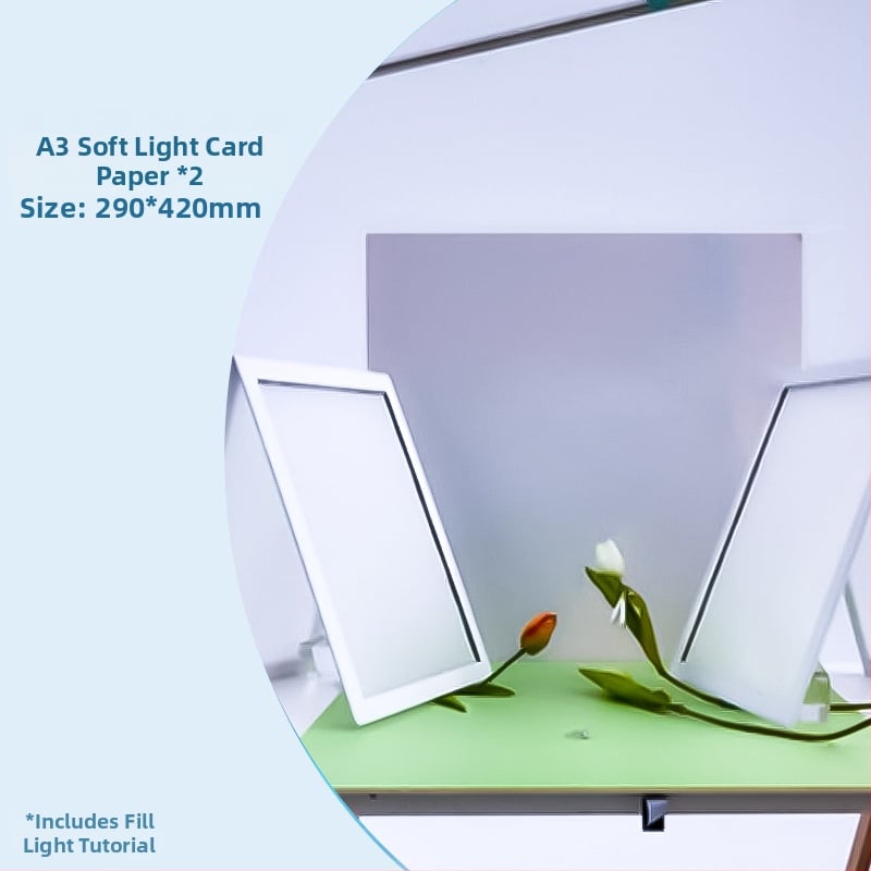 Salokāma gaismas difuzora plāksne rotaslietu fotografēšanai, PVC, 0.15 kg