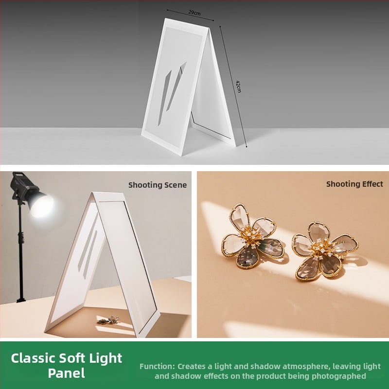 Salokāma gaismas difuzora plāksne rotaslietu fotografēšanai, PVC, 0.15 kg