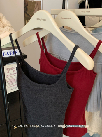 Ženski bez rukava top s U izrezom, fleece podstava, uska silueta, Derong materijal, jesen 2024