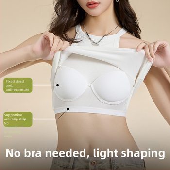 Halter top s vloženými bavlnenými vankúšikmi; materiál: viskóza (95-100% viskóza); hmotnosť tkaniny: stredná (181-200 g/m²); výstrih: okrúhly; štýl: halter, univerzálny