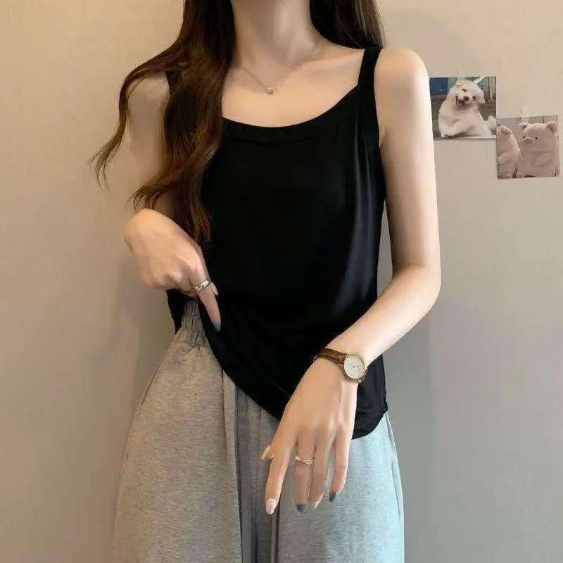 Ženski top s trakama — gradski stil, lagan kroj, uobičajena duljina 50–65 cm, milk silk tkanina, poliester 95%+