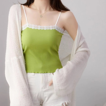 Kamisol top s naramenicama, sling stil, uski kroj, kratka duljina, poliester, mikroelastičnost