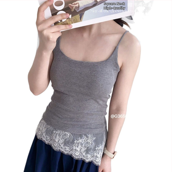 Besprijekorni camisole s kvadratim izrezom i lijepim leđima, s ugrađenim jastučićima za poprsje; vlakno regenerirane celuloze; gustoća tkanine 181–200 g/m²