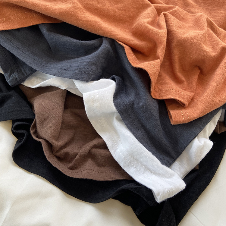 Ženski prozračni top od slub pamuka, ljeto, ležeran kroj, bez naramenica, svestran camisole (Materijal: slub pamuk; Postotak pamuka: 95%+; Stil: Ležerno; Duljina: obična 50–65 cm)