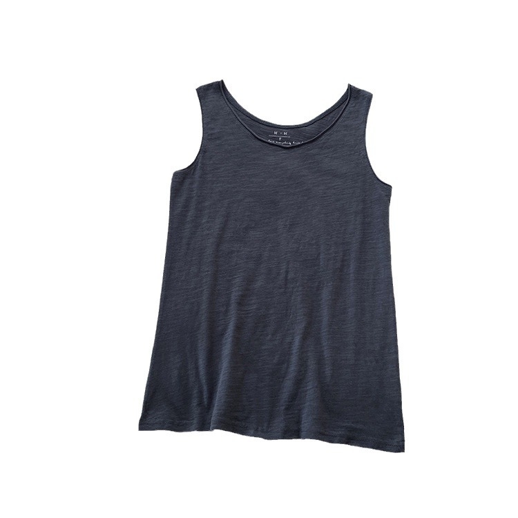 Ženski prozračni top od slub pamuka, ljeto, ležeran kroj, bez naramenica, svestran camisole (Materijal: slub pamuk; Postotak pamuka: 95%+; Stil: Ležerno; Duljina: obična 50–65 cm)