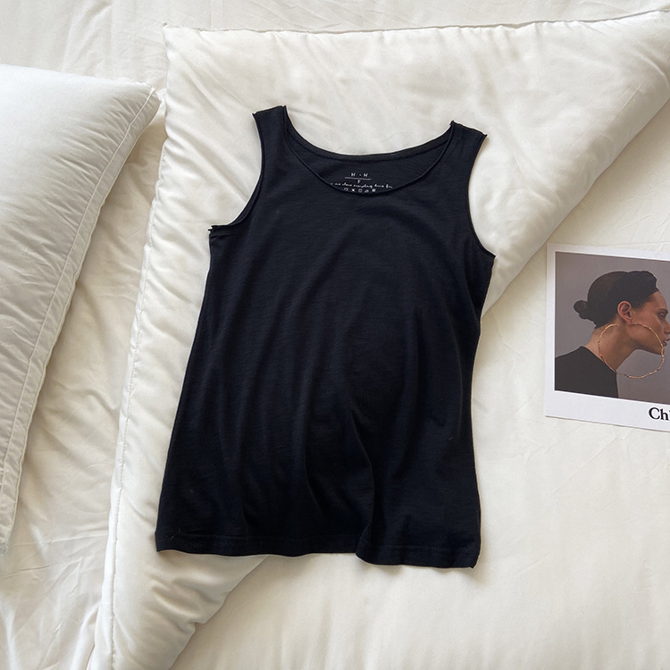 Ženski prozračni top od slub pamuka, ljeto, ležeran kroj, bez naramenica, svestran camisole (Materijal: slub pamuk; Postotak pamuka: 95%+; Stil: Ležerno; Duljina: obična 50–65 cm)