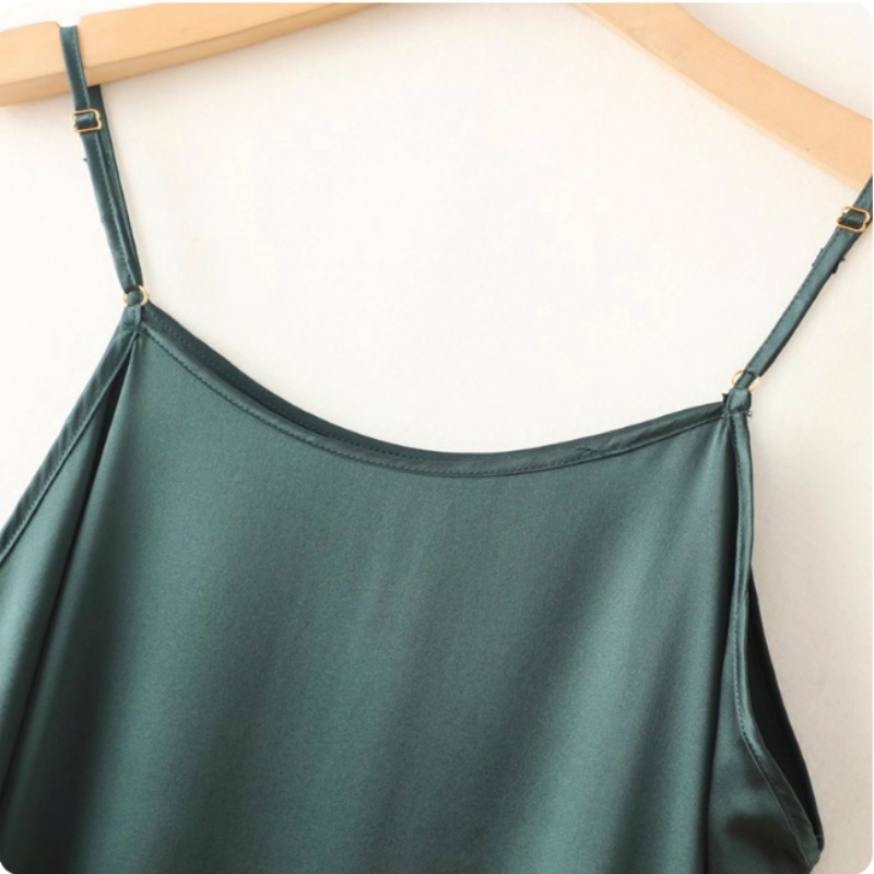Ženski svileni top s podesivim trakama, Mulberry svila, uski kroj, obična duljina, britanski stil