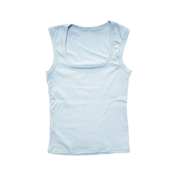 Ženski top bez rukava s kvadratnim izrezom, lagana poliester-viskozna smjesa, ležernog kroja, regularna duljina, jednobojan