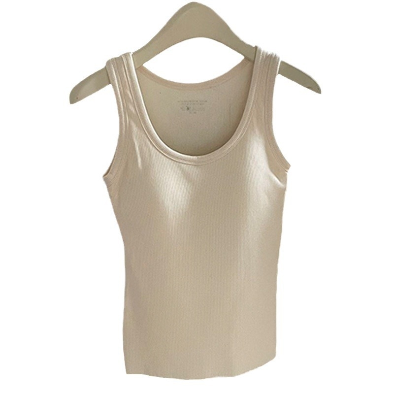 Vesta sa širokim ramenima, kaiš za prsa i napunjene košarice, uski unutarnji top, korejski stil, gusta viskozna tkanina 251–300 g/m²