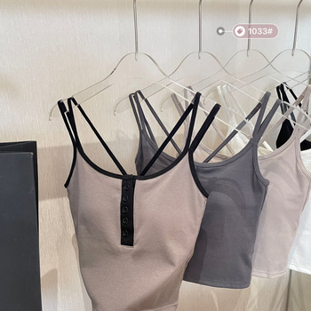 Pamukasta kamizola s prednjim kopčama, stražnjim križnim remenima i integriranim latexnim jastučićem za prsa (70-80% pamuka)