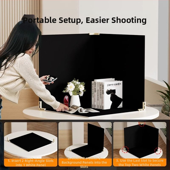 Divpusīgs flokēts foto fons, bieza necaurlaidīga melna fona tortēm un juvelierizstrādājumiem