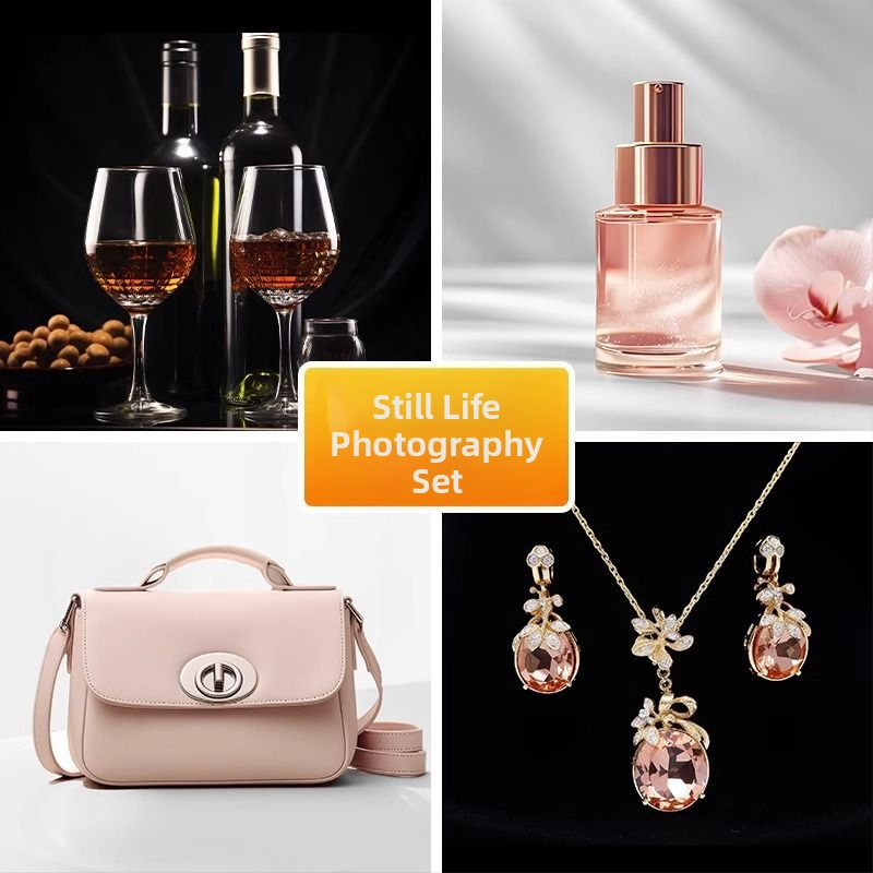 Divpusīgs flokēts foto fons, bieza necaurlaidīga melna fona tortēm un juvelierizstrādājumiem