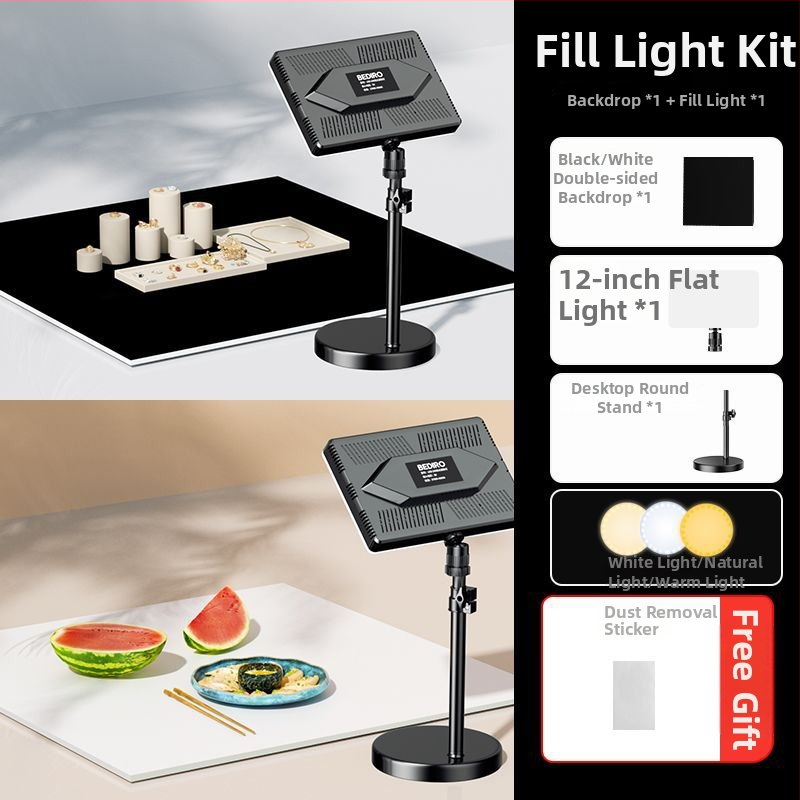 Divpusīgs flokēts foto fons, bieza necaurlaidīga melna fona tortēm un juvelierizstrādājumiem