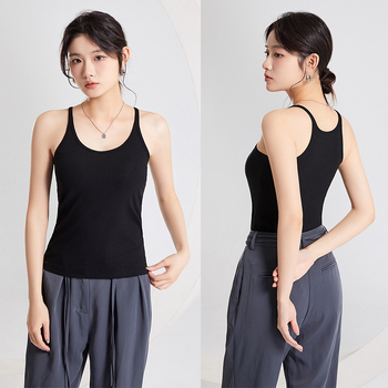 Camisola s podstavom od pjene, remen za rame, okrugli izrez, Lysel tkanina, debljina 201-250 g/m²