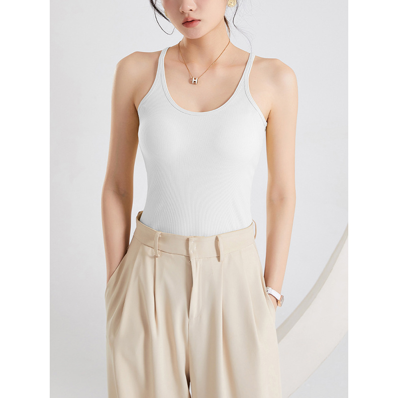 Camisola s podstavom od pjene, remen za rame, okrugli izrez, Lysel tkanina, debljina 201-250 g/m²