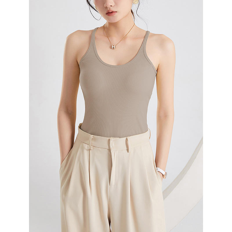 Camisola s podstavom od pjene, remen za rame, okrugli izrez, Lysel tkanina, debljina 201-250 g/m²