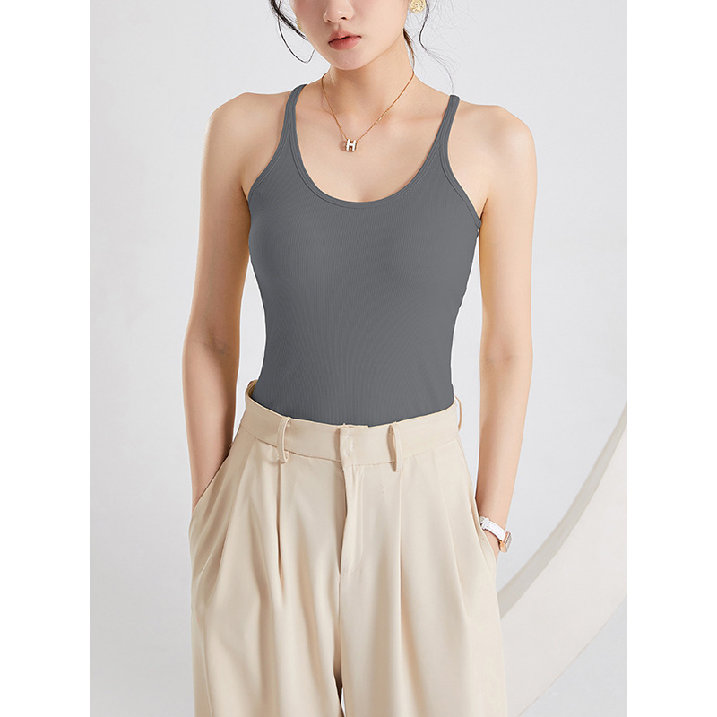 Camisola s podstavom od pjene, remen za rame, okrugli izrez, Lysel tkanina, debljina 201-250 g/m²