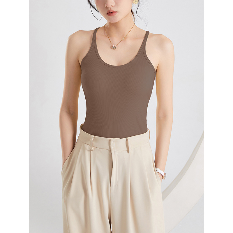 Camisola s podstavom od pjene, remen za rame, okrugli izrez, Lysel tkanina, debljina 201-250 g/m²