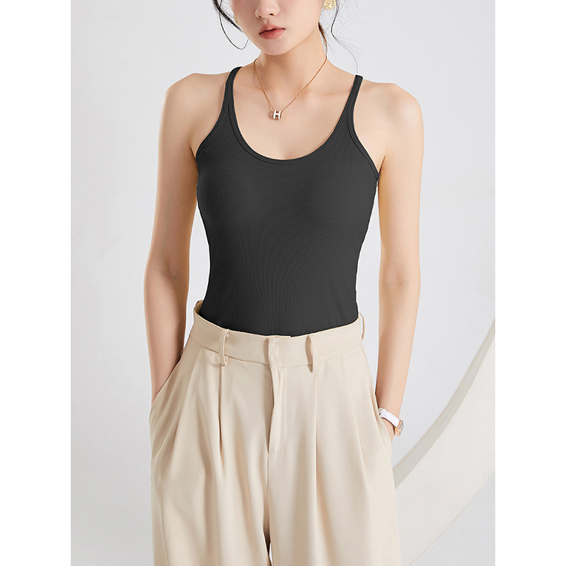 Camisola s podstavom od pjene, remen za rame, okrugli izrez, Lysel tkanina, debljina 201-250 g/m²