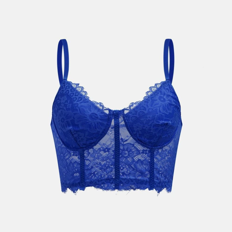 Čipkasti top-korset s trakama, cvjetni uzorak, sling stil, uski kroj, kratka duljina