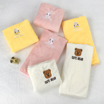 Bavete bebeluș în formă de U, din coral velvet, cu imprimeu desen animat, anti-murdărire, potrivit pentru sugari și copii mici (0–3 ani)