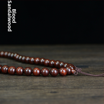 Будистка гривна Blood Sandalwood, 108 мъниста, етнически стил, унисекс, полирана