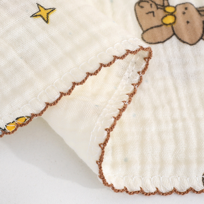 Prosop pătrat din tifon pentru copii, model desen animat, material absorbant, vârsta 1–3 ani