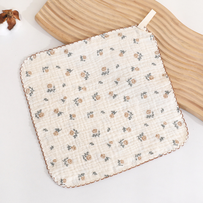 Prosop pătrat din tifon pentru copii, model desen animat, material absorbant, vârsta 1–3 ani