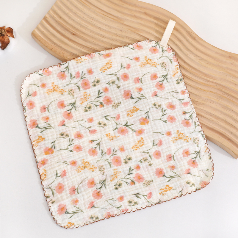 Prosop pătrat din tifon pentru copii, model desen animat, material absorbant, vârsta 1–3 ani