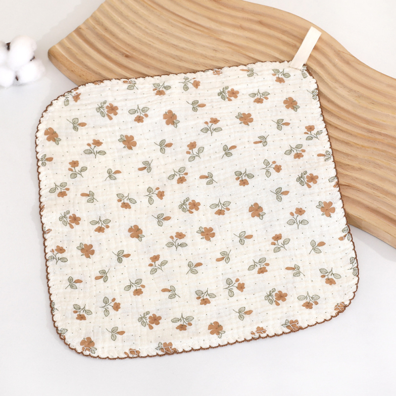 Prosop pătrat din tifon pentru copii, model desen animat, material absorbant, vârsta 1–3 ani