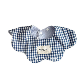 Baveta dublă, cu formă petală pentru bebeluși, țesătură Tarpaulin cu bumbac, absorbantă la apă, unisex, nou-născuți 0–1 ani