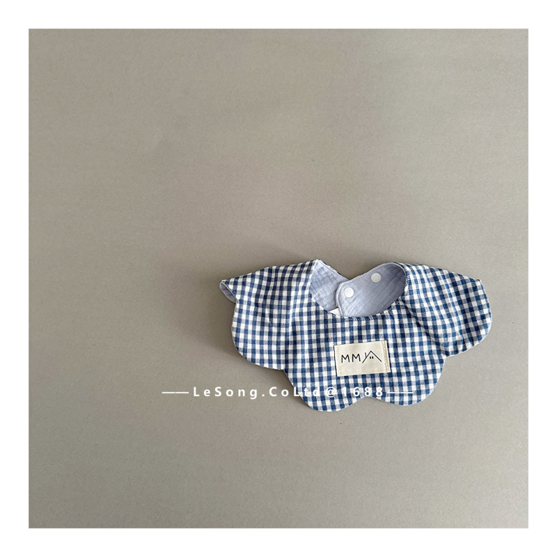 Baveta dublă, cu formă petală pentru bebeluși, țesătură Tarpaulin cu bumbac, absorbantă la apă, unisex, nou-născuți 0–1 ani