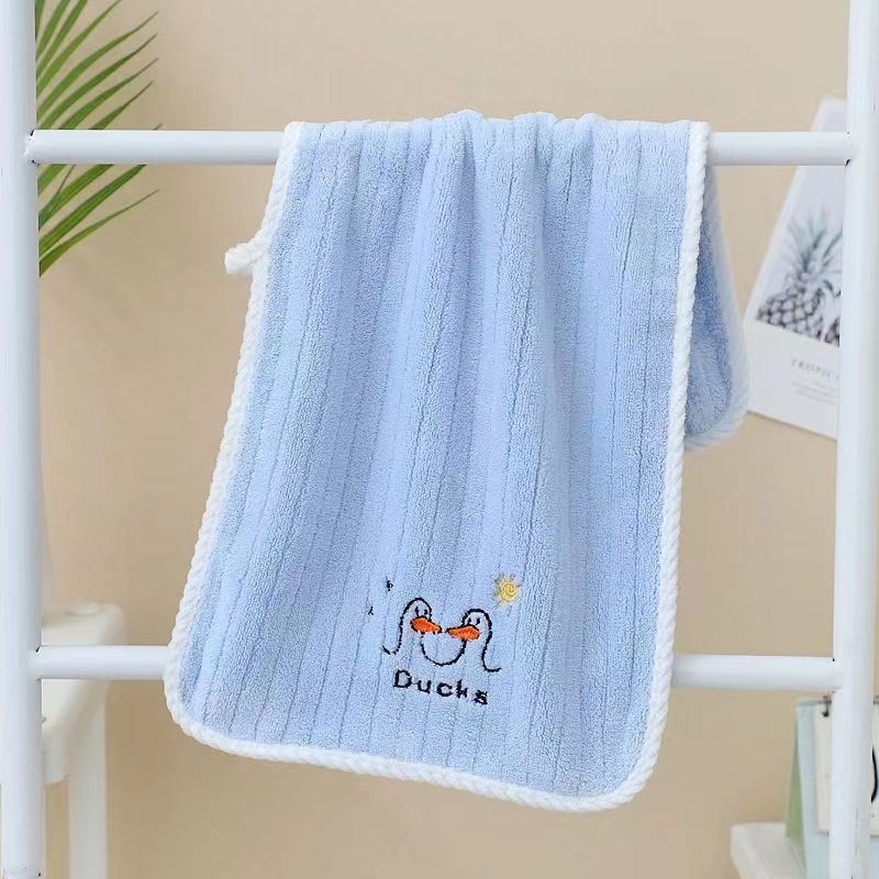 Prosop de față pentru copii din coral fleece, cu margine cusută, 150D, personalizabil, pentru bebeluși