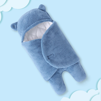 Sac de înfășare pentru nou-născuți - gros, pentru primăvară-toamnă-iarnă, din Shu cotton wool, culoare solidă, potrivit pentru sugari până la 12 luni