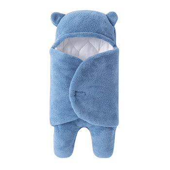 Sac de înfășare pentru nou-născuți - gros, pentru primăvară-toamnă-iarnă, din Shu cotton wool, culoare solidă, potrivit pentru sugari până la 12 luni