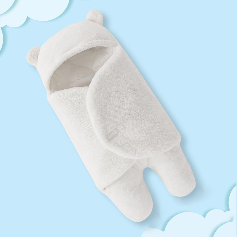 Sac de înfășare pentru nou-născuți - gros, pentru primăvară-toamnă-iarnă, din Shu cotton wool, culoare solidă, potrivit pentru sugari până la 12 luni