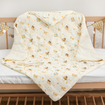 Pătură pentru bebeluși aruncare – Țesătură tifon, All-season, Model animale/desene animate, Clasa A, pentru sugari și copii mici