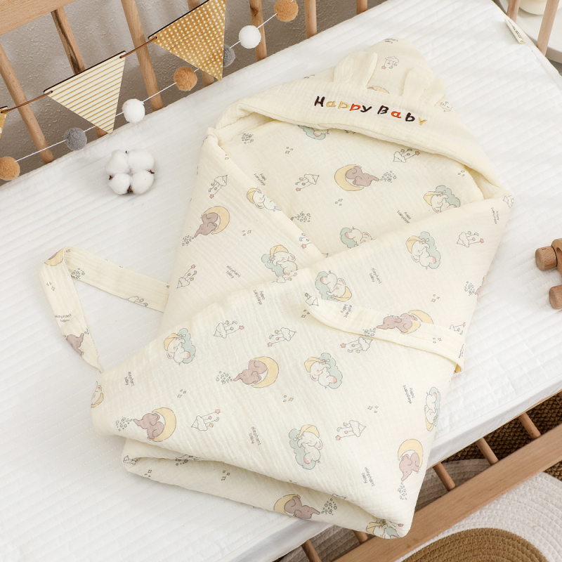 Pătură pentru bebeluși aruncare – Țesătură tifon, All-season, Model animale/desene animate, Clasa A, pentru sugari și copii mici
