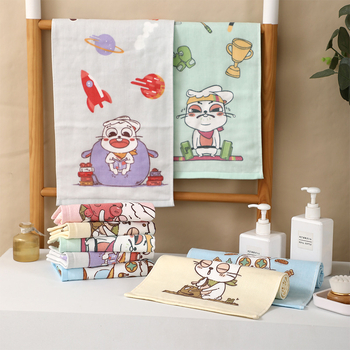 Prosop de față pentru bebeluți din bumbac, imprimare desen animat, fir 150D