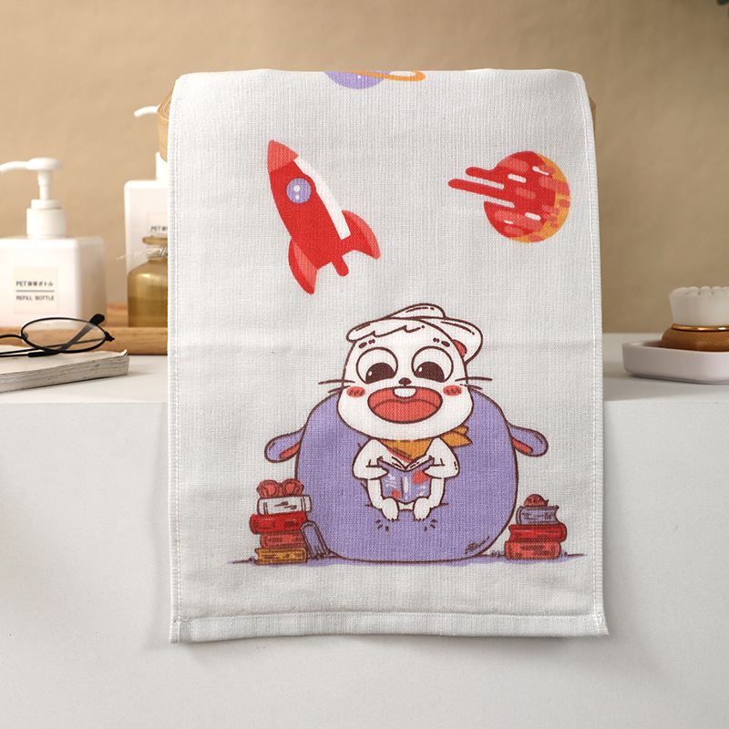 Prosop de față pentru bebeluți din bumbac, imprimare desen animat, fir 150D