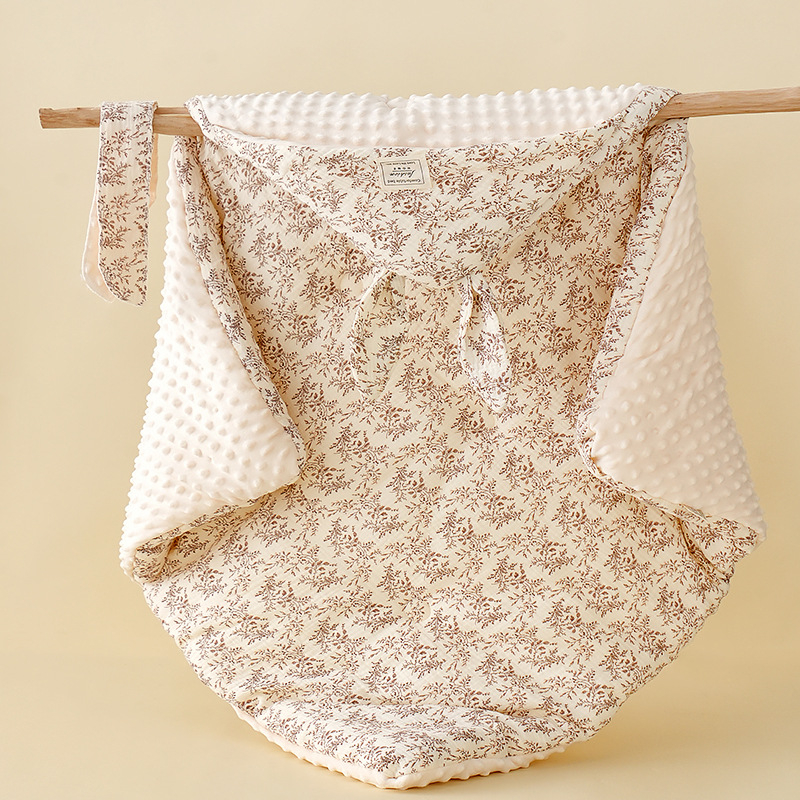 Îmbrățișare pentru bebeluși - pătură din bumbac pur, umplutură puf de mătase, model desen animat, siguranță Categoria A, pentru nou-născuți 0–12 luni