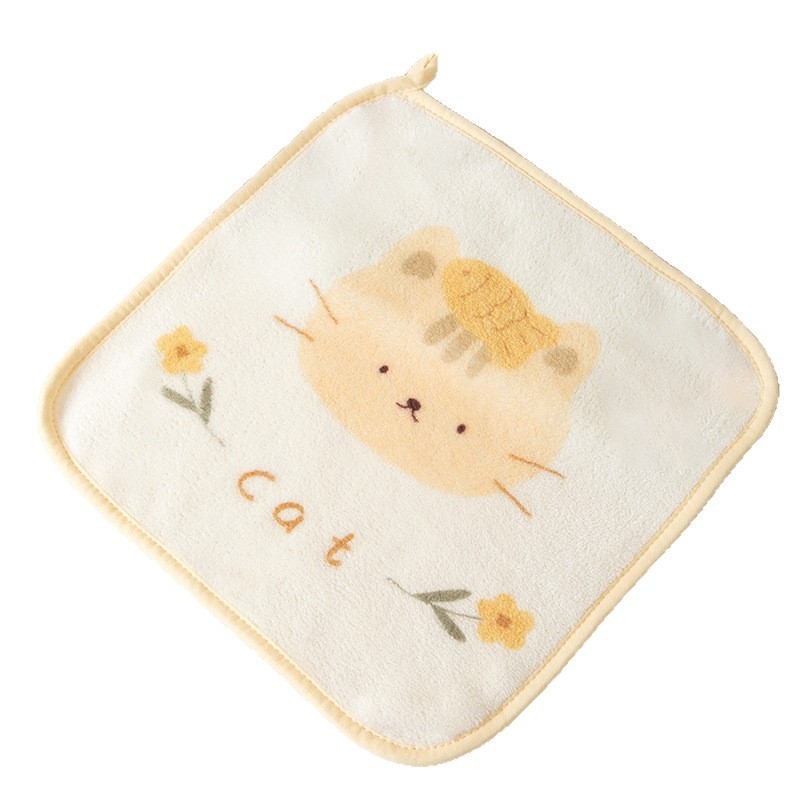 Prosop pentru copii antibacterian din fleece coral, 150D, țesătură simplă