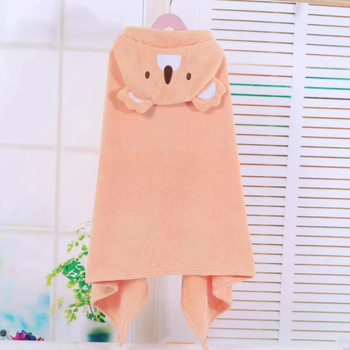 Halat de baie pentru copii din polar coral, cu glugă, prosop absorbant, imprimeu cu animale, 3–8 ani, siguranță Clasa A