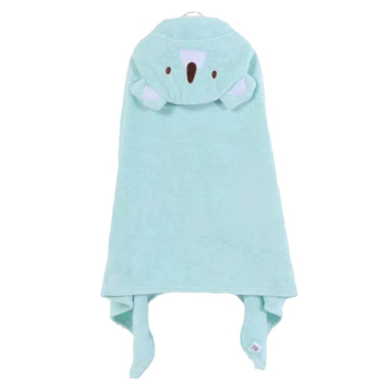 Halat de baie pentru copii din polar coral, cu glugă, prosop absorbant, imprimeu cu animale, 3–8 ani, siguranță Clasa A