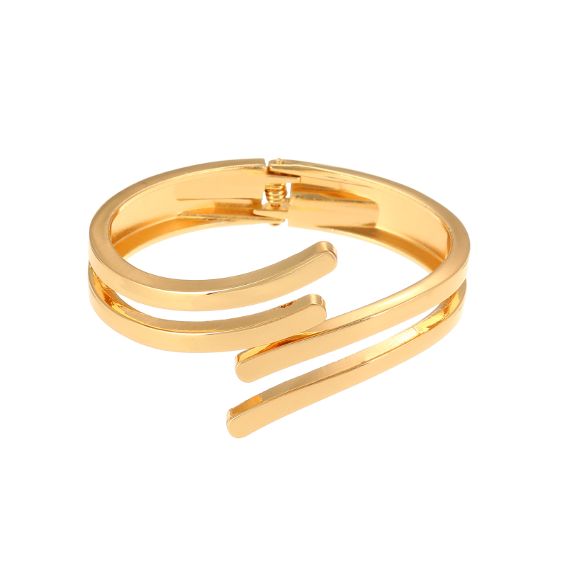 Brățară cu design geometric neregulat, bijuterie de mână versatilă (Brand: Zhenguang; Material: Fier; Finisaj: Placare electrolitică; Greutate: 60 g)