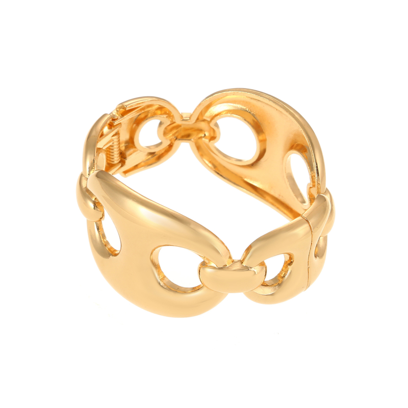 Brățară cu design geometric neregulat, bijuterie de mână versatilă (Brand: Zhenguang; Material: Fier; Finisaj: Placare electrolitică; Greutate: 60 g)